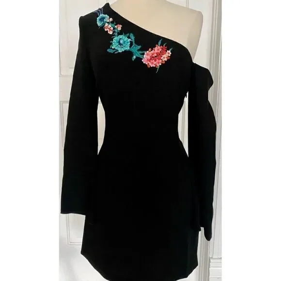 Rachel Zoe / Free People Asymmetrical Embellished Bell Sleeve Beaded Dress Rachel Zoe / Free People Asymmetrical Embellished Bell Sleeve Beaded Dress